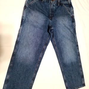 Carhartt Dungarees fit Carpenter Blue Denim WORK JEANS size: 34x30